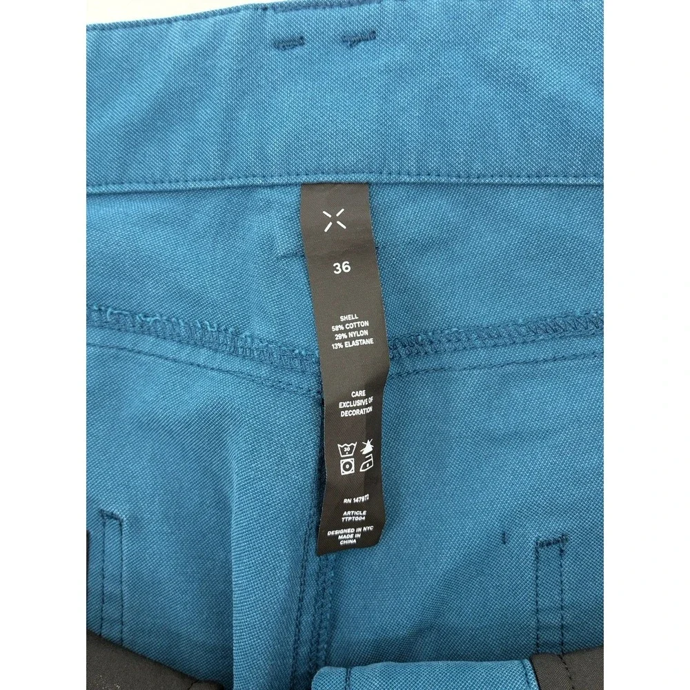 Mens 36x 30 Ten Thousand‎ Utility Pants Blue Nylon Blend Stretch